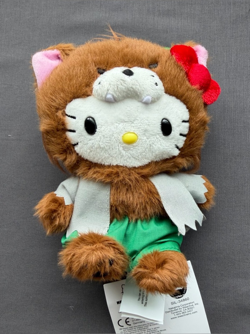 Sanrio Hello Kitty with wolf costume Plush /keychain
